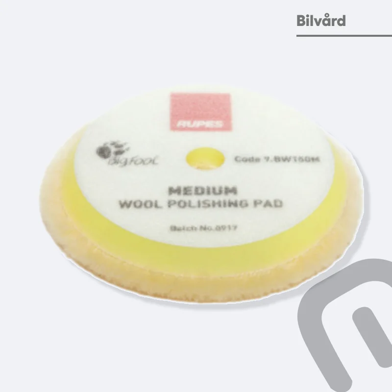 Ullrondell Rupes Wool Polishing Pad medium, gul